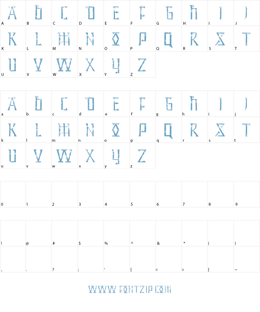 Hidden Archives Font Character